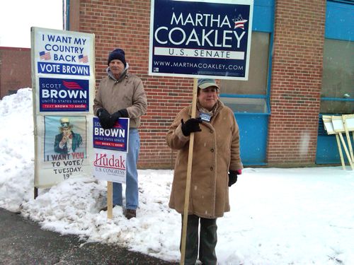 We voted at Danvers High Danvers High School. We voted at Danvers High